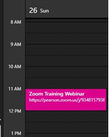 The event will appear on your calendar on the correct date and time.